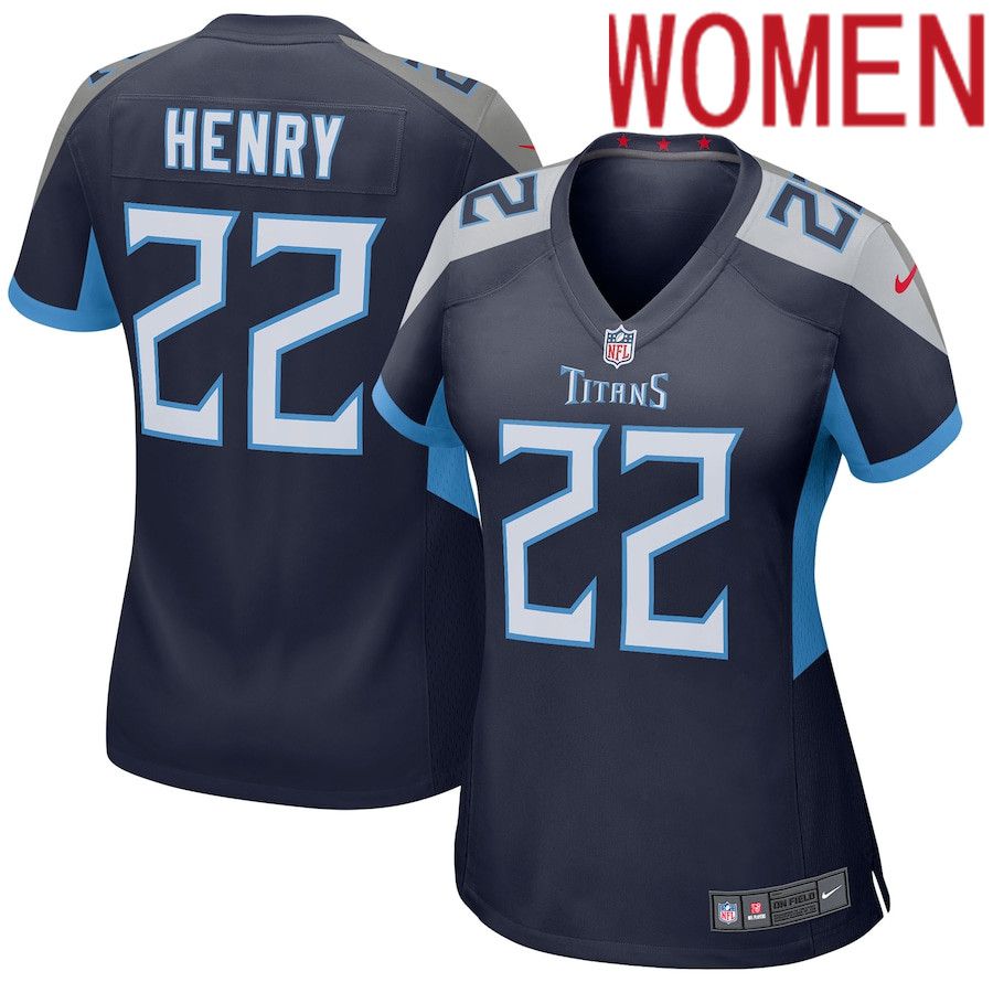 Women Tennessee Titans #22 Derrick Henry Nike Navy Player Game NFL Jersey